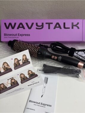 WAVYTALK Blowout Express Ionic Thermal Brush - Black & Rose Gold